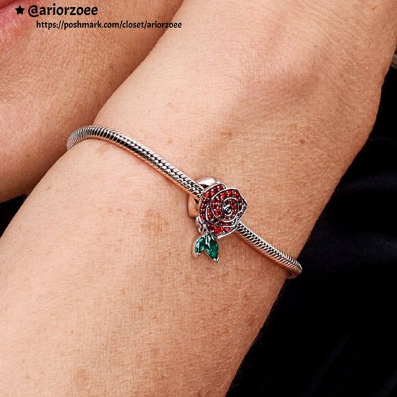 Pandora Sparkling Rose in Bloom Charm|Pendant - Picture 2 of 2